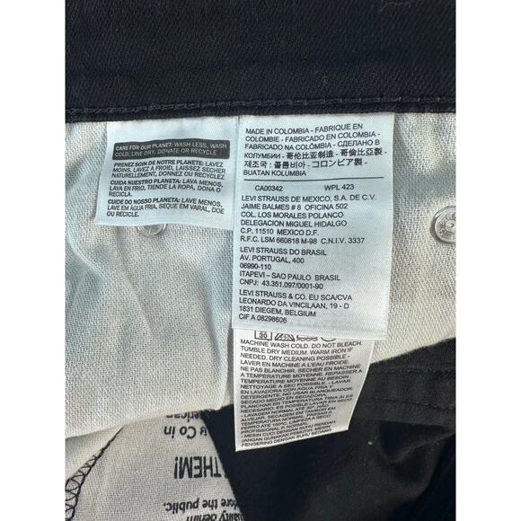Levi Strauss Men's sz 32x32 Black 559 Mid Rise Cotton Stretch Straight Leg - Picture 5 of 11
